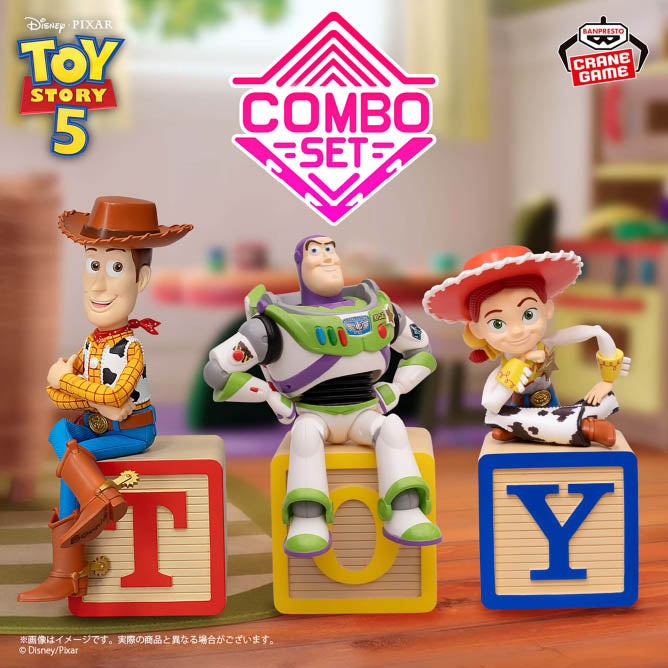 Woody, Buzz, and Jessie from Toy Story 5 Break Time Collection displayed together
