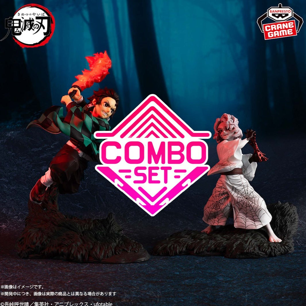 Figurine Tanjiro Kamado & Rui Combination Battle Demon Slayer Combo Set