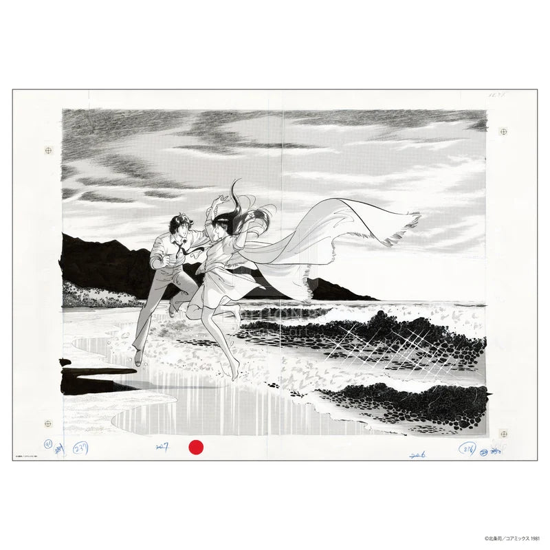 Genga Manuscript Cat's Eyes Final Scene Cat's Eyes 40th Anniversary Original Art Exhibition