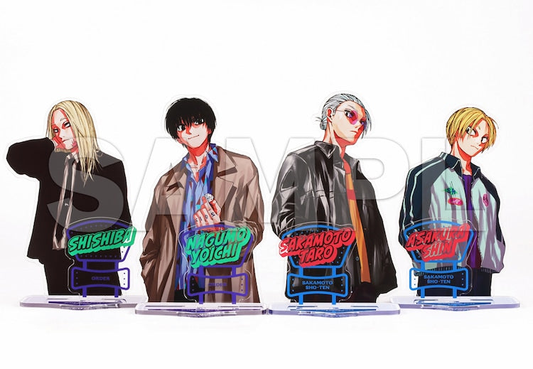 Acrylique Stand Sakamoto Days Giga Jump Spring 2025 Set 4Pcs & Badges 4Pcs