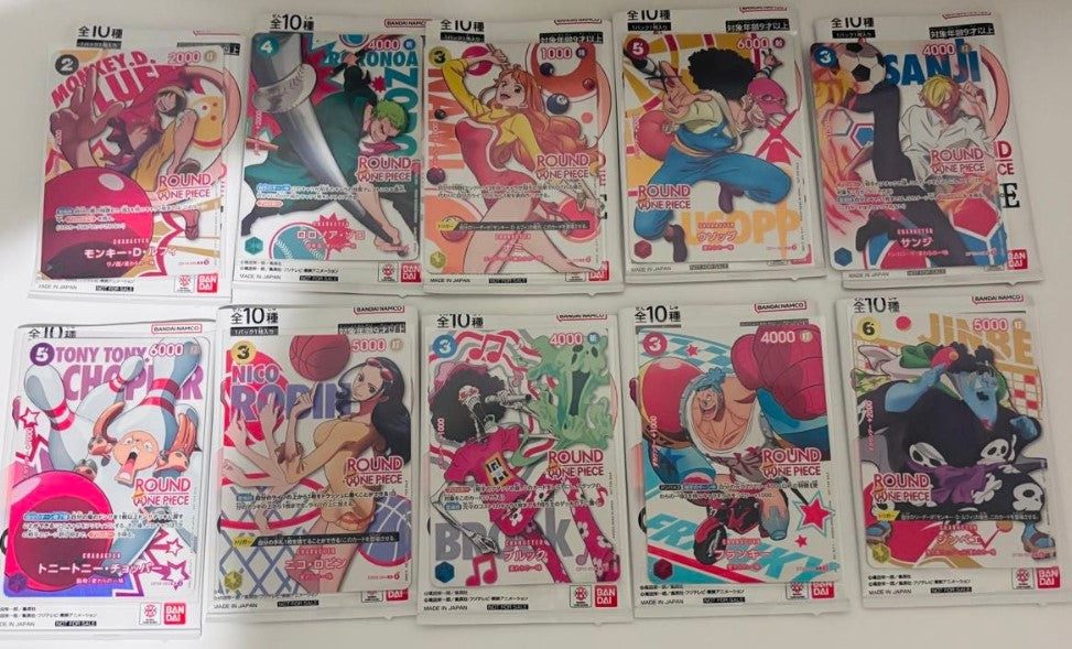 One Piece Card Game x Round One Set Complet 10Pcs