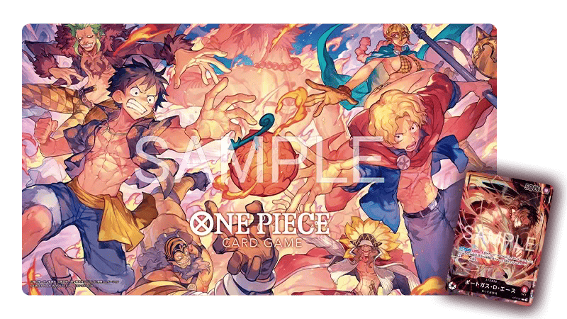 One Piece Card Game Playmat & Card Mera Mera Edition