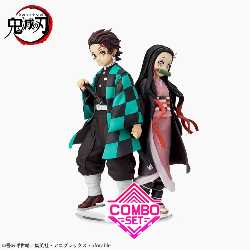 Figurine Tanjiro & Nezuko The Bond Between Brother and Sister Ver. Super Premium Luminasta Demon Slayer Combo Set