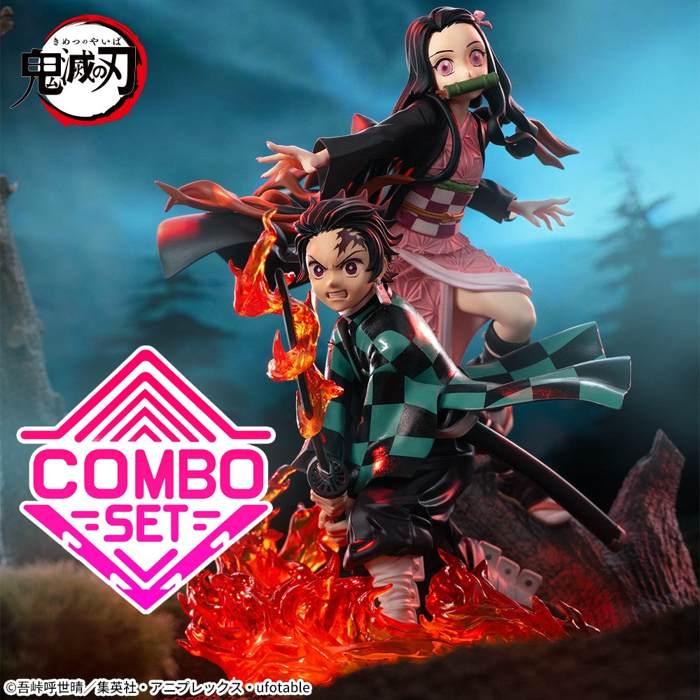 Figurine Tanjiro & Nezuko Xross Link Luminasta Demon Slayer Combo Set