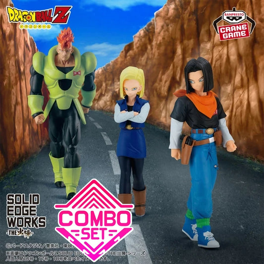 Figurine Cyborgs C-16 & C-17 & C-18 Solid Edge Works THE Departure Dragon Ball Combo Set