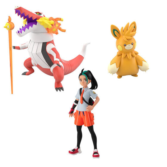 Figurine Menzi & Pohmotte & Flamigator Scale World Pokemon