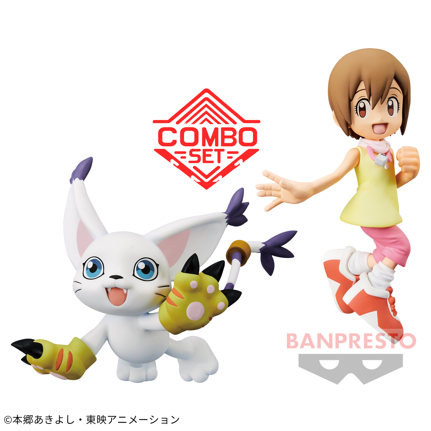 Figurine Hikari Yagami & Tailmon DXF Digimon Combo Set