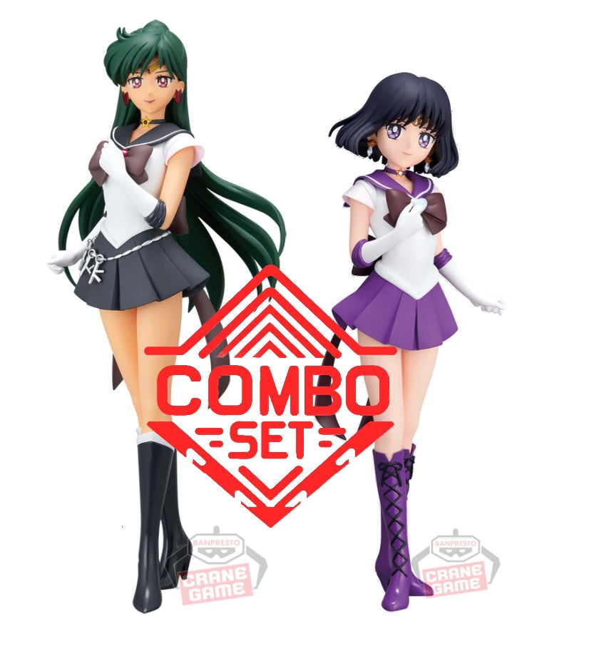 Figurine Super Sailor Saturn & Pluto Glitter & Glamours Sailor Moon Eternal Combo Set