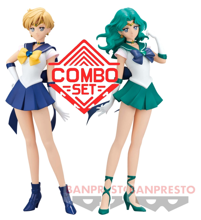 Figurine Super Sailor Uranus & Neptune Glitter & Glamours Sailor Moon Eternal Combo Set