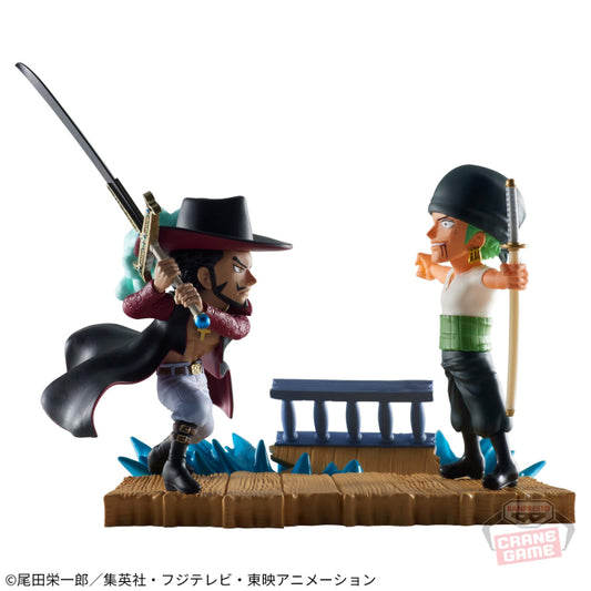 Figurine One Piece WCF Log Stories Zoro & Mihawk La Defaite