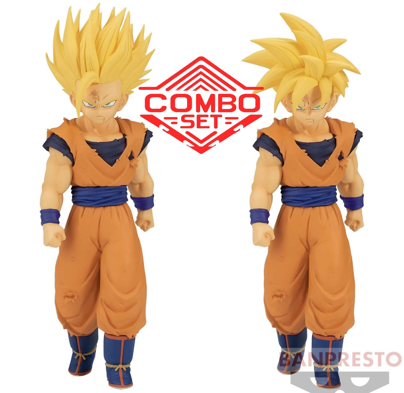 Figurine Gohan Ssj2 (A) & Gohan Ssj (B) Solid Edge Works THE Departure 12 Dragon Ball Combo Set