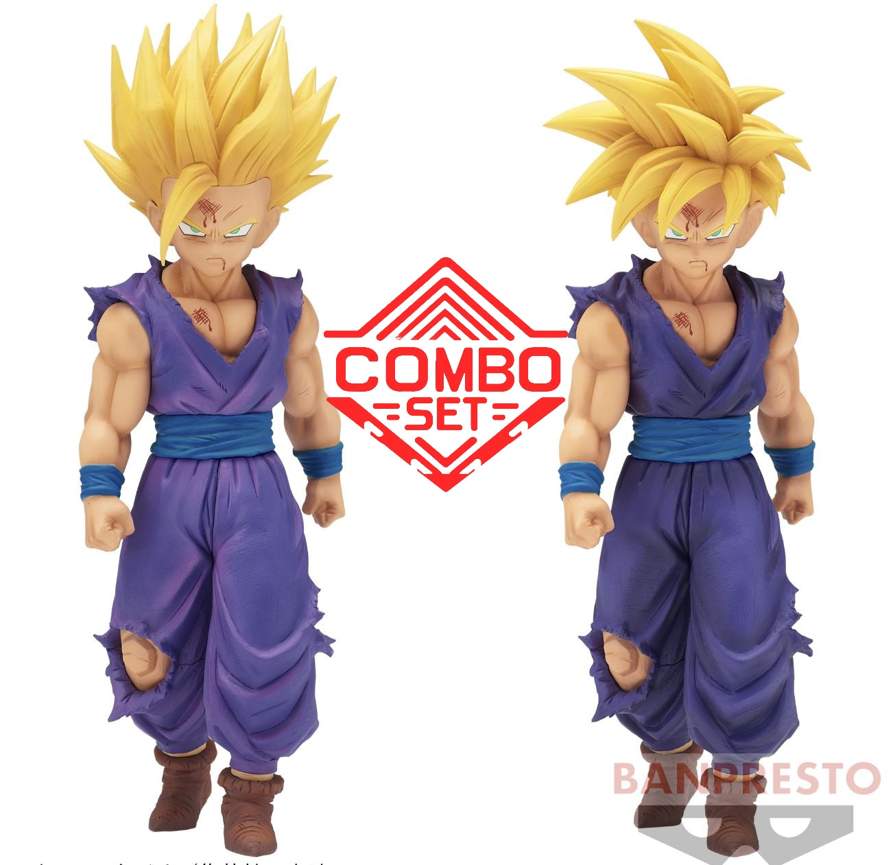 Figurine Gohan Ssj (A) & Gohan Ssj (B) Solid Edge Works THE Departure 5 Dragon Ball Combo Set