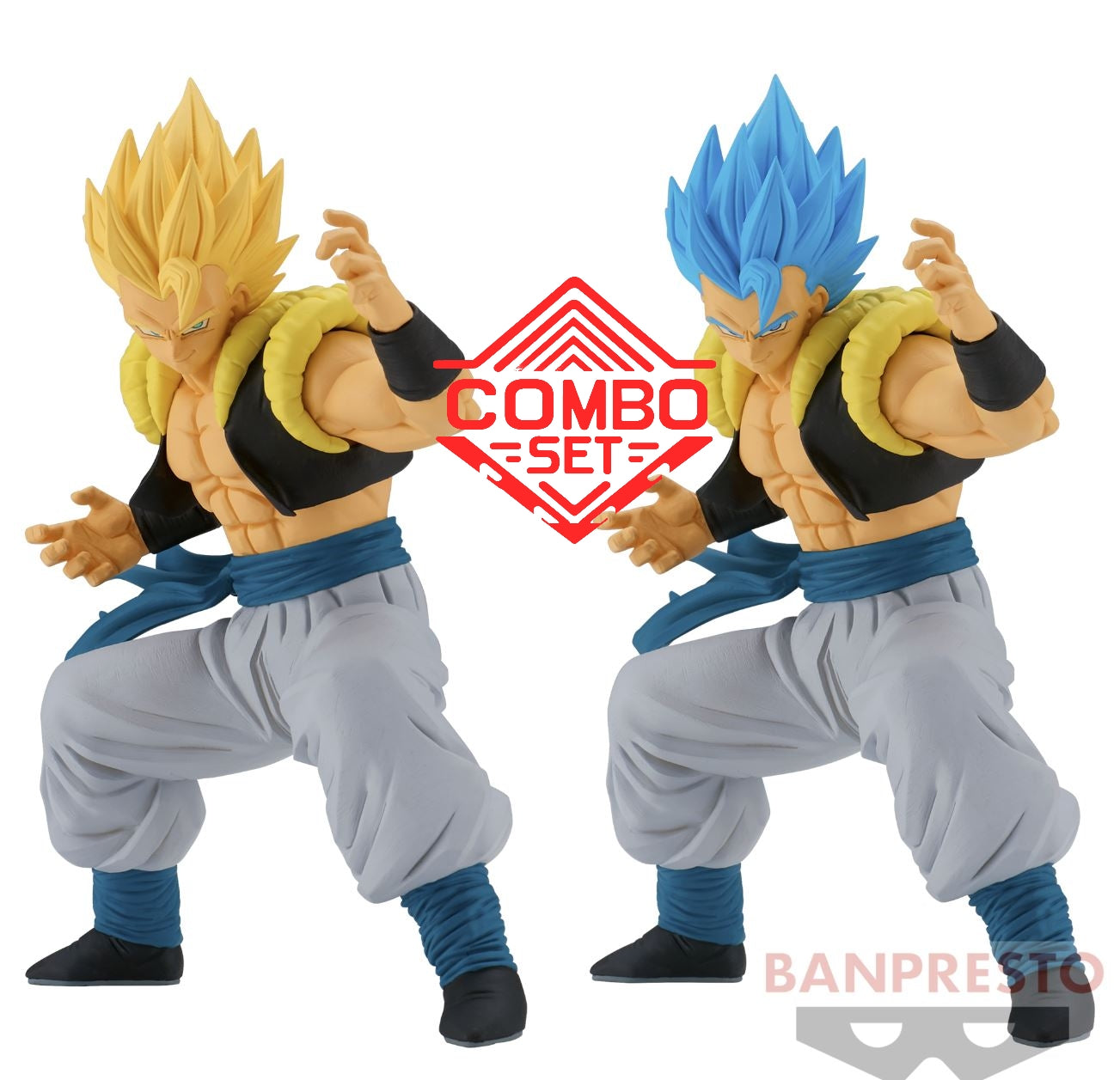 Figurine Gogeta Ssj (A) & Gogeta SsgSs (B) Solid Edge Works THE Departure 7 Dragon Ball Combo Set