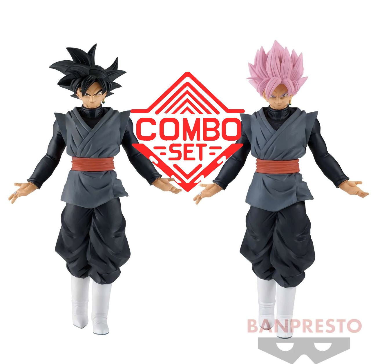 Figurine Goku Black (A) & Ssj Rose Goku Black (B) Solid Edge Works THE Departure 8 Dragon Ball Combo Set