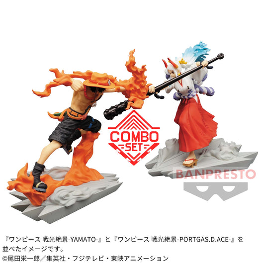 Figurine Ace Vs Yamato Spectacular Battle Scenery One Piece Combo Set