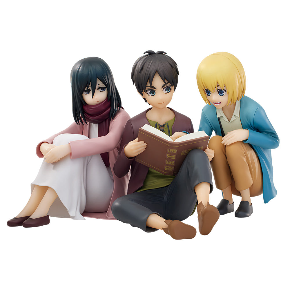 Figurine Eren & Mikasa & Armin (A) Ichiban Kuji Attack on Titan Rumbling