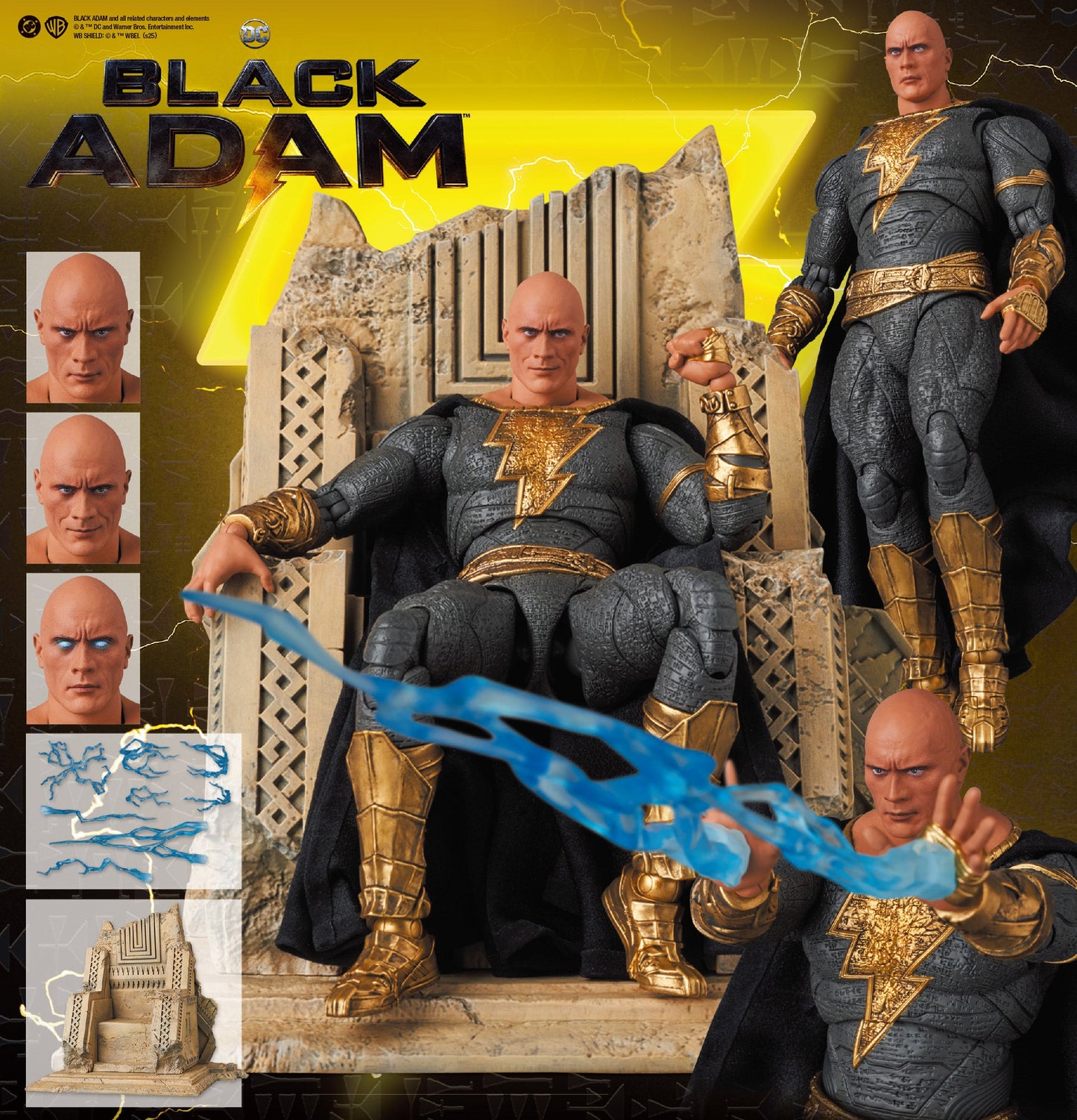 Figurine Black Adam Gold Suit Ver. Mafex Black Adam