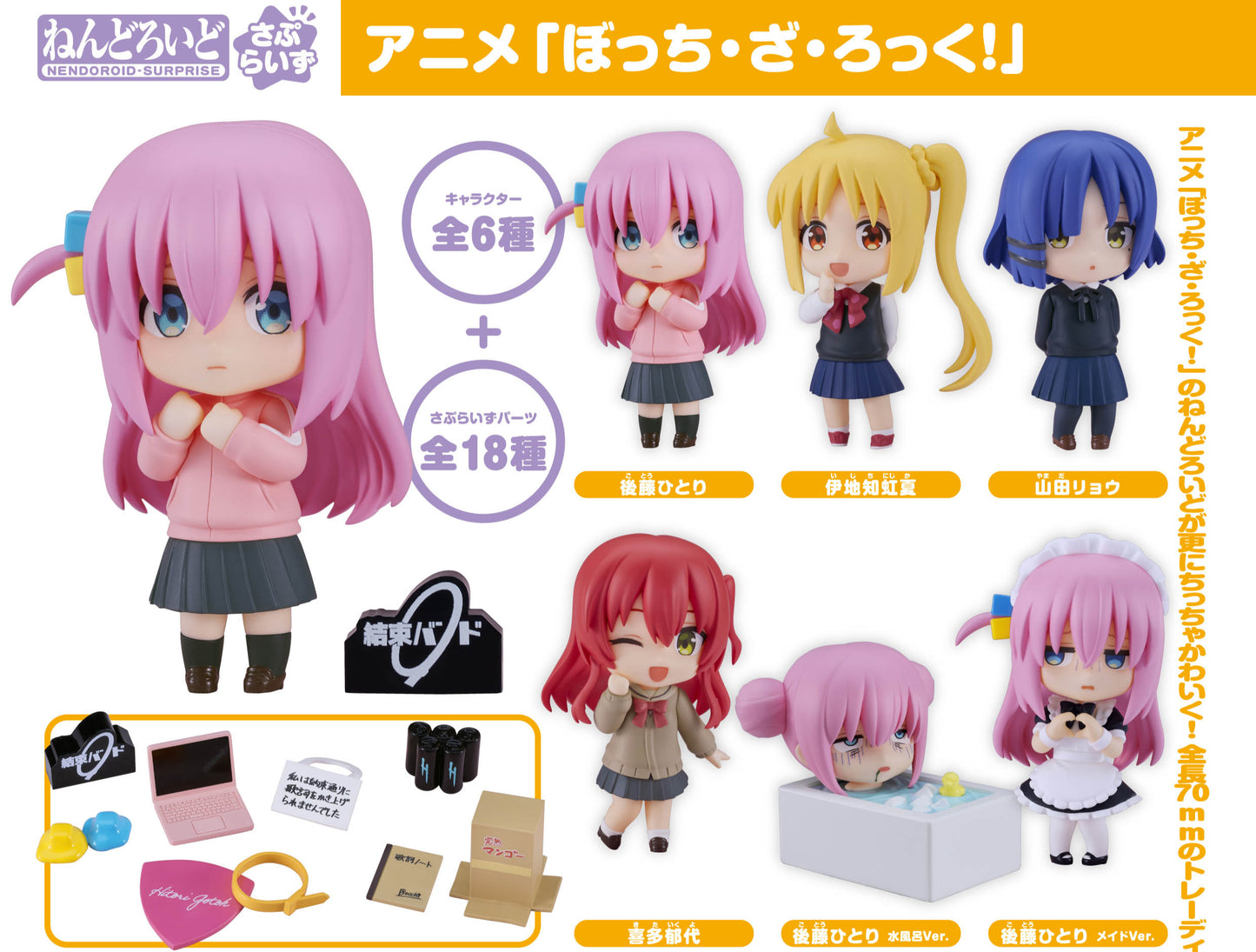 Figurine Bocchi The Rock Nendoroid Surprise Vol.01 Bocchi The Rock 6Pcs
