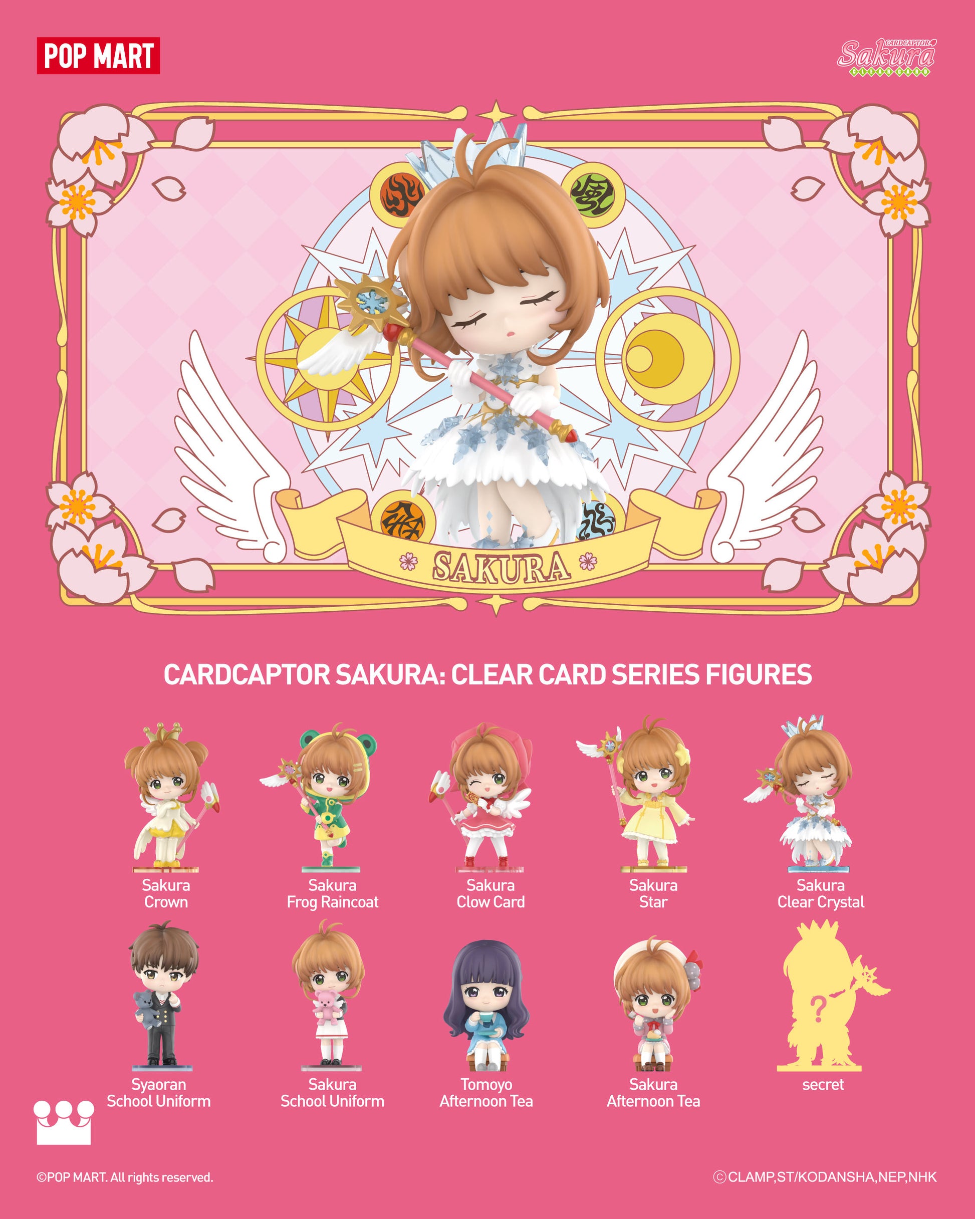 Figurine Cardcaptor Sakura Clear Card Arc Ver. Popmart Cardcaptor Sakura 9Pcs