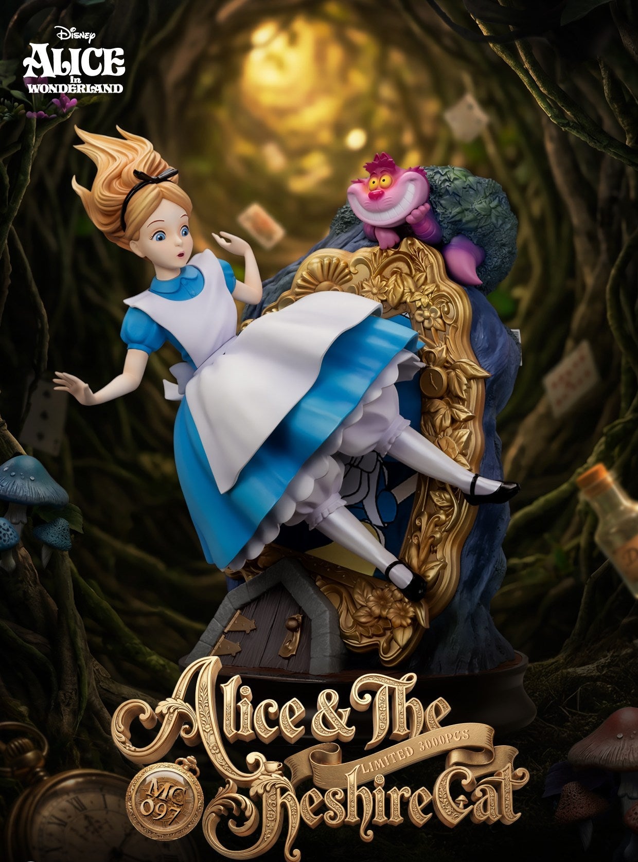 Figurine Alice & The Cheshire Cat Master Craft Alice au Pays des Merveilles Disney