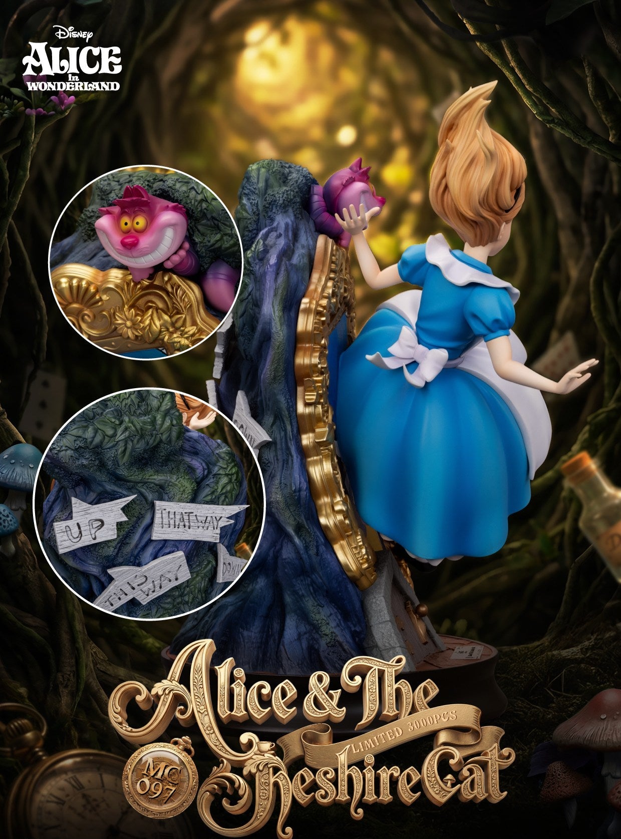 Figurine Alice & The Cheshire Cat Master Craft Alice au Pays des Merveilles Disney