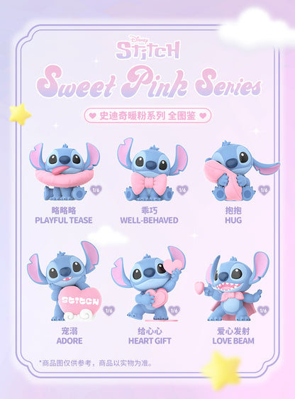 Figurine Stitch Sweet Pink Series Disney Box 6Pcs