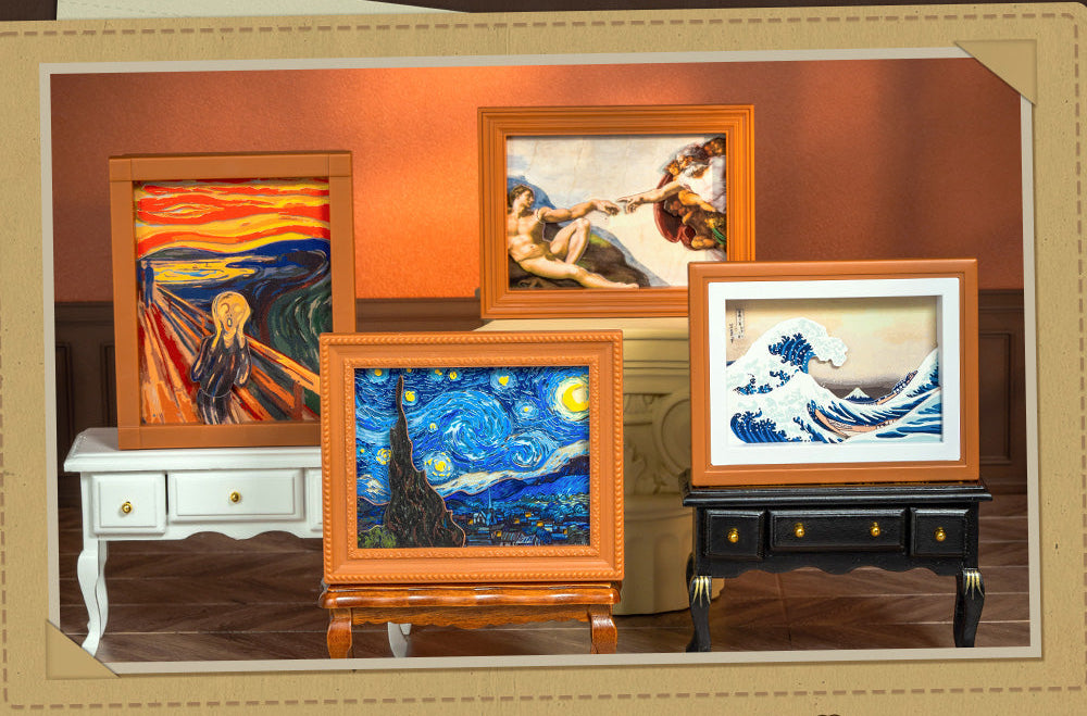 Figurine Le Cri Edvard Munch Living Painting Series 4Pcs