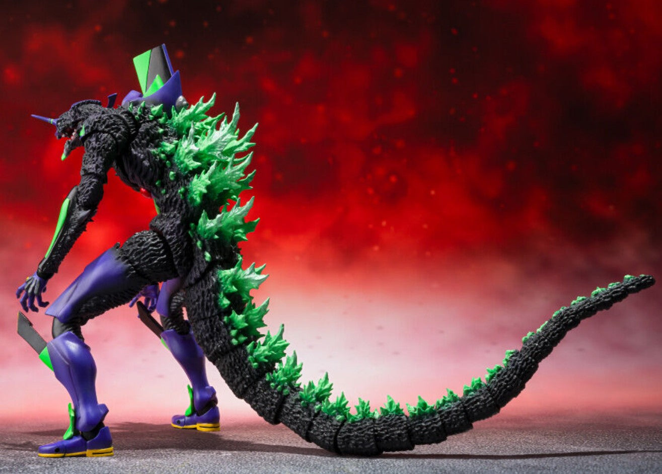 Figurine Evangelion x Godzilla  Burning G S.H. Monster Arts Godzilla x Evangelion
