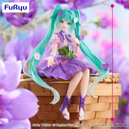 Figurine Hatsune Miku Flower Fairy Cosmos Violet Ver. Noodle Stop Furyu Hatsune Miku