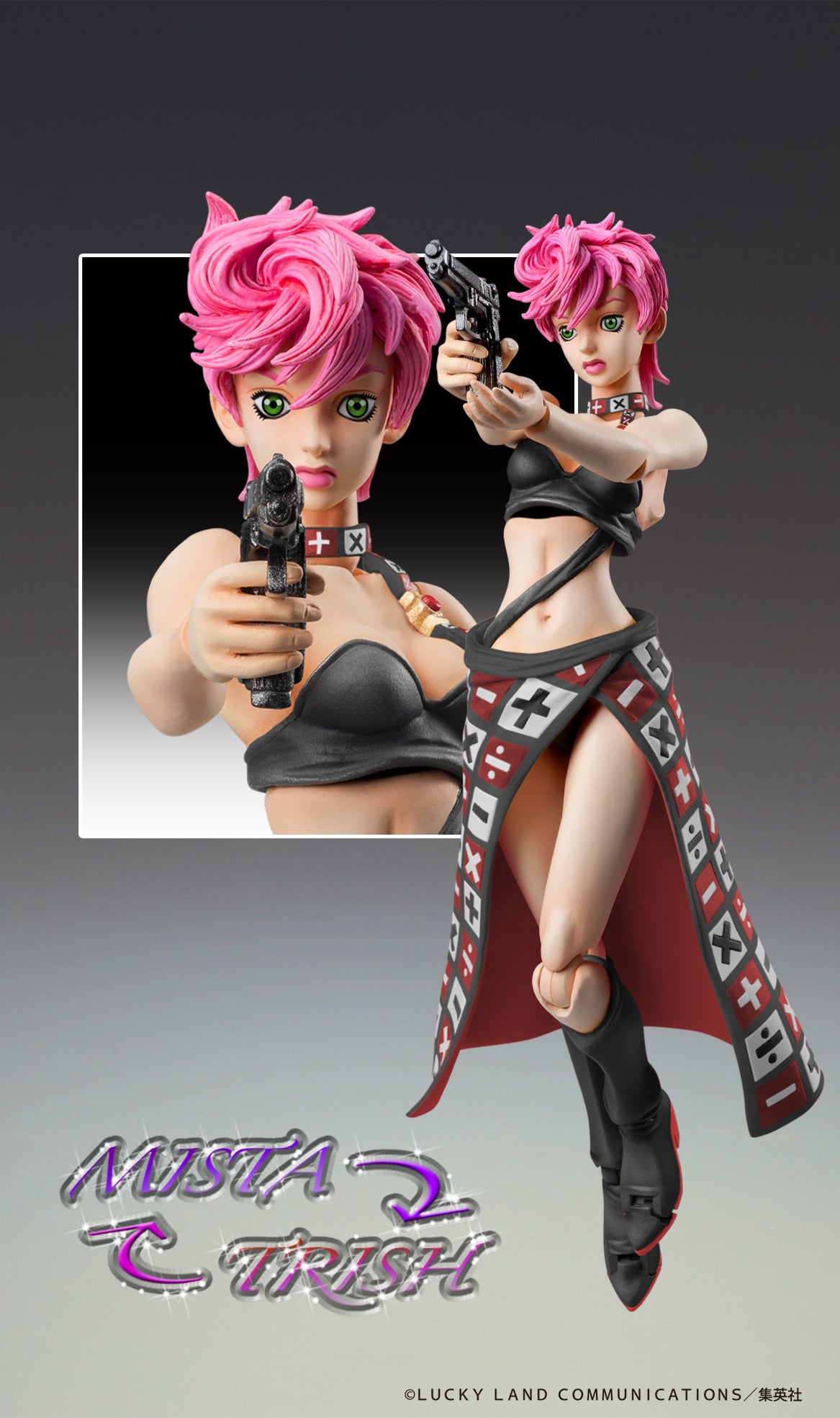Figurine Trish Una Black Ver. Super Action Statue Jojo's Bizarre Adventure