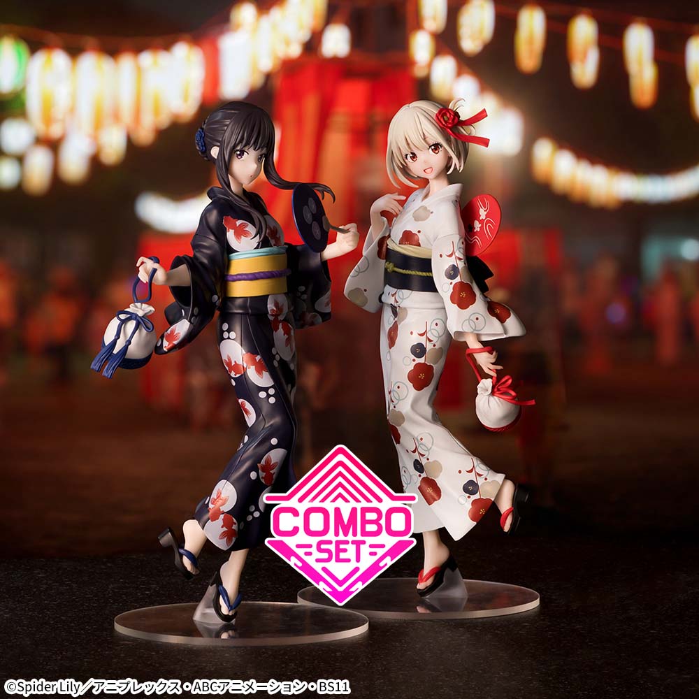 Figurine Chisato Nishikigi & Takina Inoue Yukata Ver. Luminasta Lycoris Recoil Combo Set