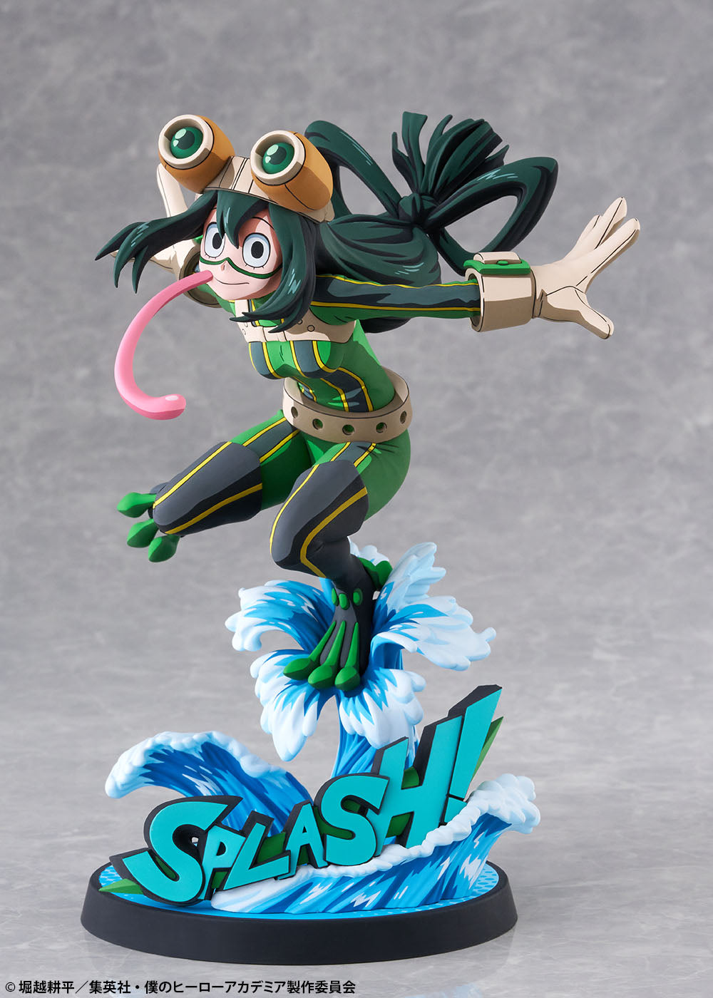 Figurita de colección Zhongkaihua MHA Asui Tsuyu de PVC de Asui Tsuyu de 10 cm para casa, oficina, decoración navideña Figurita de colección Zhongkaihua MHA Asui Tsuyu de PVC de Asui Tsuyu de 10 cm para casa, oficina, decoración navideña