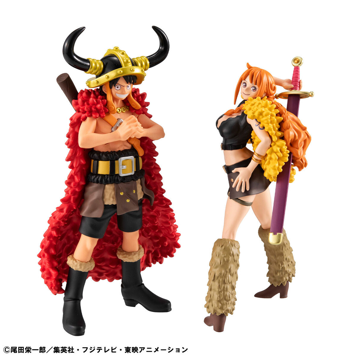 Figurine Monkey D. Luffy & Nami Wallstar One Piece
