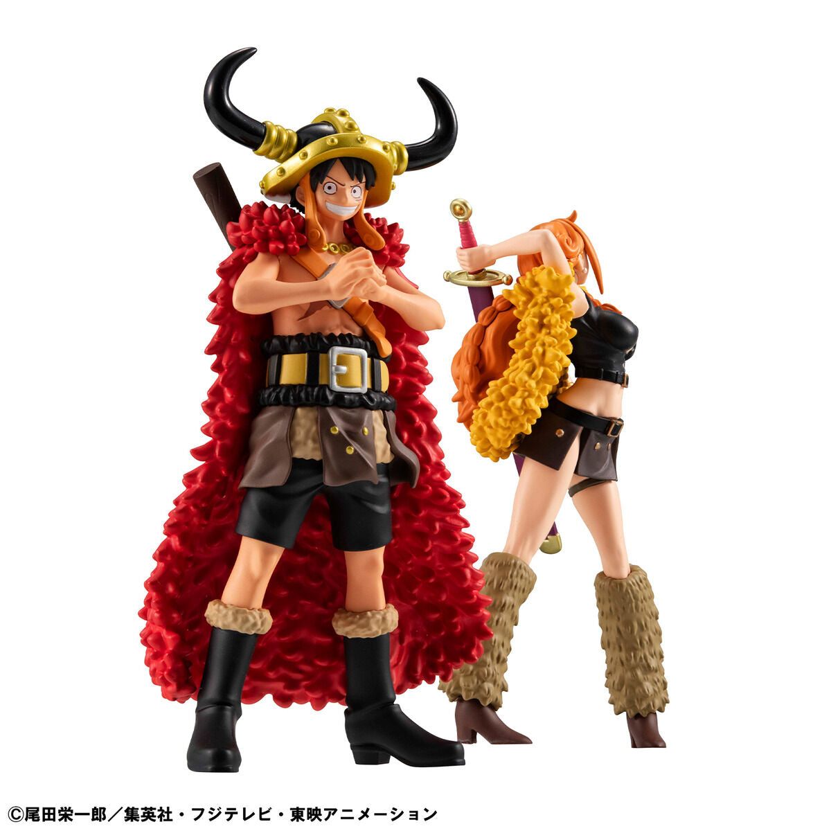 Figurine Monkey D. Luffy & Nami Wallstar One Piece