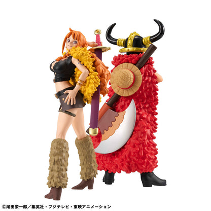 Figurine Monkey D. Luffy & Nami Wallstar One Piece