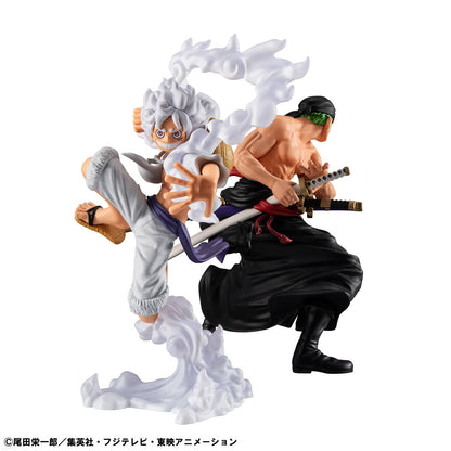 Figurine Monkey D. Luffy & Roronoa Zoro Wallstar One Piece