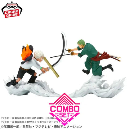 Figurine Roronoa Zoro VS S-Hawk Spectacular Battle Scenery One Piece Combo Set