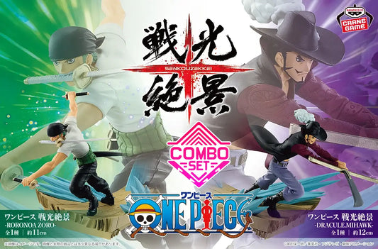 Figurine Roronoa Zoro VS Dracule Mihawk Spectacular Battle Scenery One Piece Combo Set