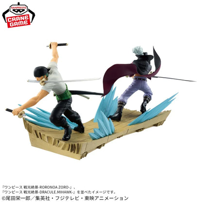 Figurine Roronoa Zoro VS Dracule Mihawk Spectacular Battle Scenery One Piece Combo Set