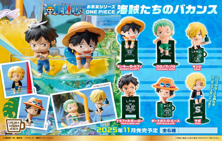 Figurine One Piece Pirates Holiday Ver. OchaTomo Series One Piece Box 8Pcs