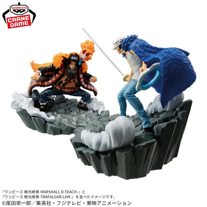 Figurine Marshall D. Teach VS Trafalgar Law Spectacular Battle Scenery One Piece Combo Set