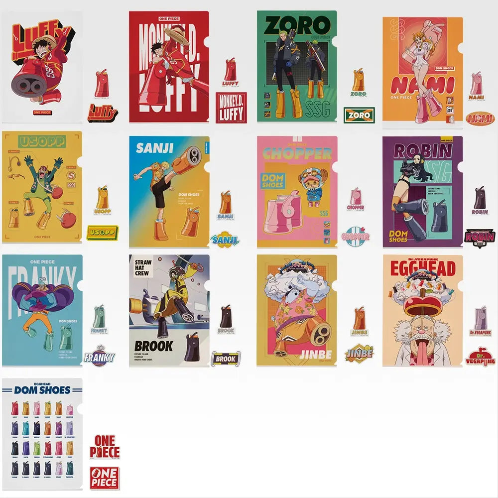 Clearfile & Sticker One Piece (K) Ichiban Kuji One Piece Burst of Energy Set Complet