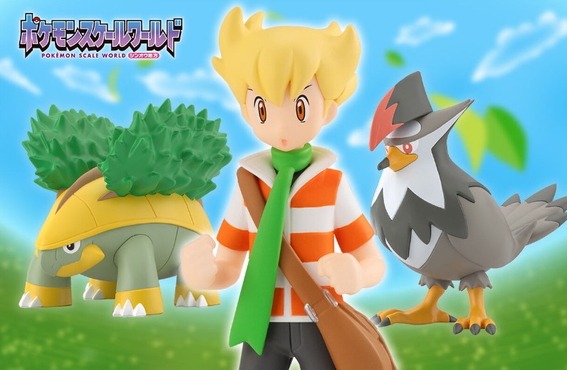 Figurine Jun & Boskara & Etouraptor Scale World Pokemon