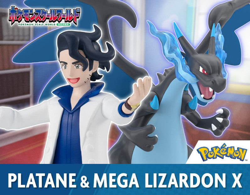 Figurine Platane & Mega-Dracaufeu Scale World Pokemon