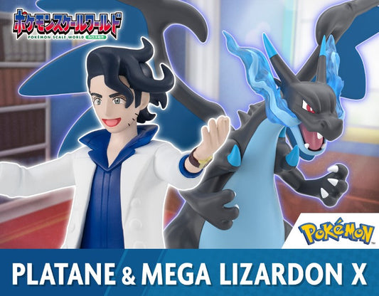 Figurine Platane & Mega-Dracaufeu Scale World Pokemon