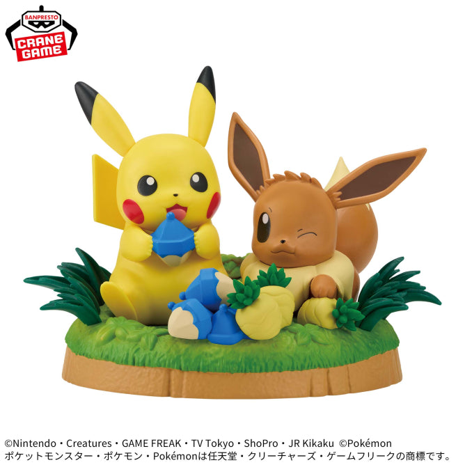 Figurine Pikachu & Evoli Mogu Mogu Ver. Pokemon