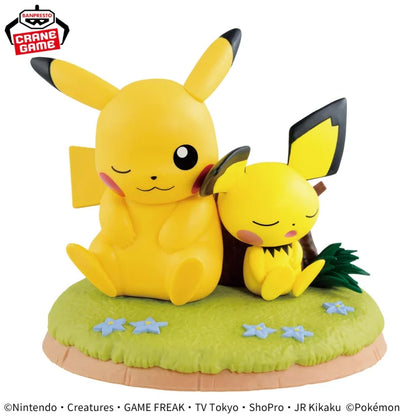 Figurine Pikachu & Pichu Relaxing Time Pokemon