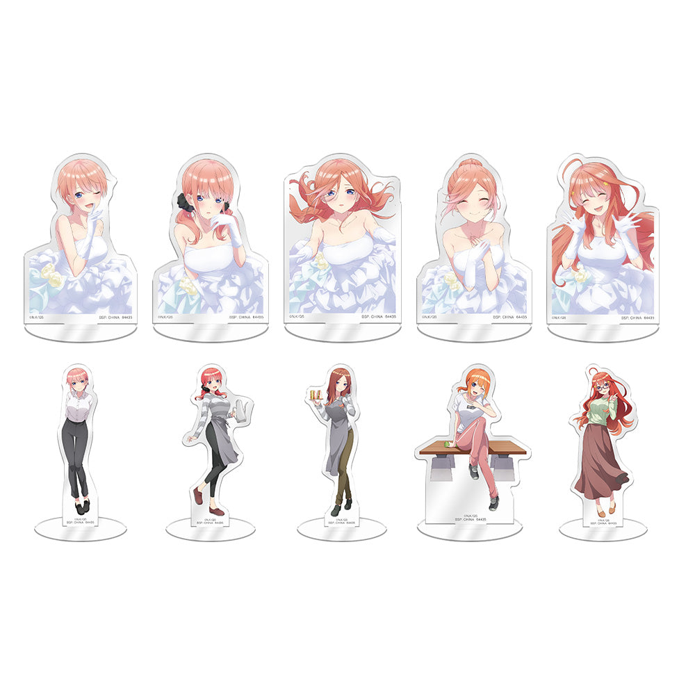 Acrylique Stand Nakano (G) Ichiban Kuji Quintessential Quintuplets Honey Moon 5 Years Later Set Complet