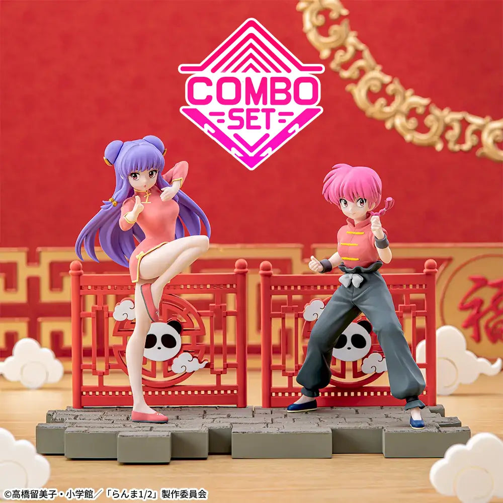 Figurine Shampoo VS Ranma Saotome Female Ver. Luminasta Ranma 1/2 Combo Set