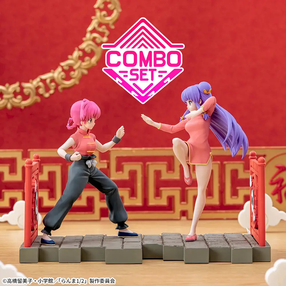Figurine Shampoo VS Ranma Saotome Female Ver. Luminasta Ranma 1/2 Combo Set